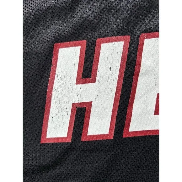 Miami Heat #3 Dwayne Wade NBA Basketball Black Away Jersey Men’s Size Large - Picture 6 of 8